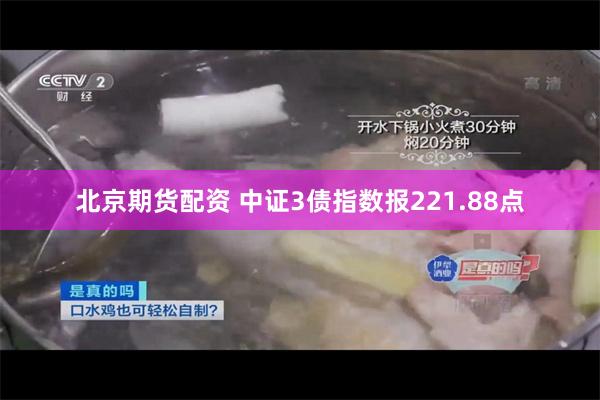 北京期货配资 中证3债指数报221.88点