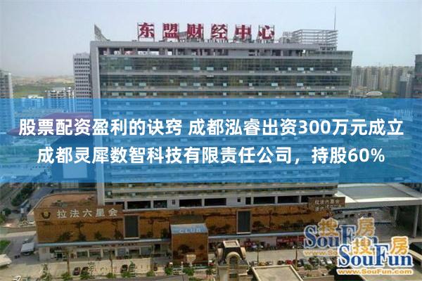股票配资盈利的诀窍 成都泓睿出资300万元成立成都灵犀数智科技有限责任公司，持股60%