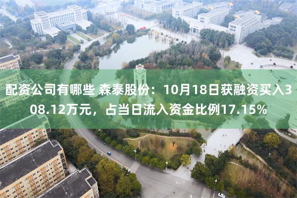 配资公司有哪些 森泰股份：10月18日获融资买入308.12万元，占当日流入资金比例17.15%