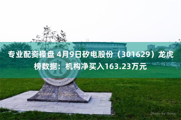 专业配资操盘 4月9日矽电股份（301629）龙虎榜数据：机构净买入163.23