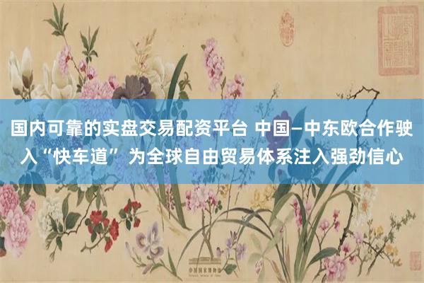 国内可靠的实盘交易配资平台 中国—中东欧合作驶入“快车道” 为全球自由贸易体系注